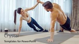  Presentation with workout - Slide set enhanced with morning-fit-workout-of-love background and a light gray colored foreground