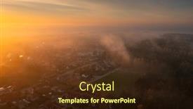  Presentation with forest morning - Slide deck featuring morning-fog-over-the-forest background and a wine colored foreground