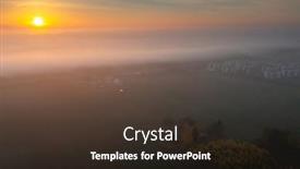  Presentation with forest morning - PPT layouts enhanced with morning-fog-over-the-forest background and a tawny brown colored foreground