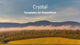  Presentation with fog - Presentation with morning-fog-under-vihorlat-slovakia background and a seafoam green colored foreground