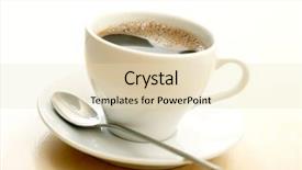  Presentation with coffee cup diary - Cool new presentation theme with morning fresh - cup of coffee backdrop and a  colored foreground