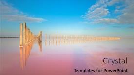 Presentation with gentle - Audience pleasing slide deck consisting of morning-gentle-landscape-of-pink backdrop and a coral colored foreground
