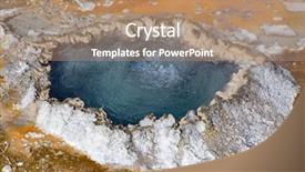  Presentation with water park - Slide deck featuring morning glory - colorful hot water pool background and a coral colored foreground