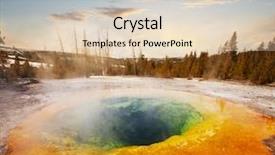  Presentation with catholic glory - Presentation theme having bacteria trees - morning glory pool background and a lemonade colored foreground