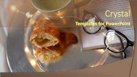  Presentation with matcha - Slide deck enhanced with morning-hygge-and-breakfast-concept background and a tawny brown colored foreground