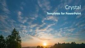  Presentation with morning sunrise - Slide deck consisting of morning-landscape-with-country-road background and a ocean colored foreground