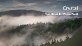  Presentation with mountains - PPT theme enhanced with morning-mists-over-the-karkonosze background and a gray colored foreground