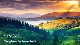  Presentation with mountain - Colorful PPT layouts enhanced with morning mountain landscape overcast colorful backdrop and a ocean colored foreground