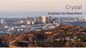 Presentation with mountaintop - Amazing slide deck having morning panorama view of century city and beverly hills with the pacific ocean in background shot from mountaintop near popular griffith park in los angeles california backdrop and a lemonade colored foreground