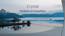  Presentation with asia - Slide set consisting of morning-scenery-of-sun-moon background and a lemonade colored foreground