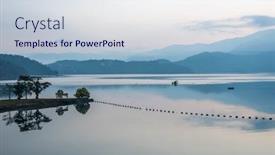  Presentation with asia - Colorful slide set enhanced with morning-scenery-of-sun-moon backdrop and a lemonade colored foreground