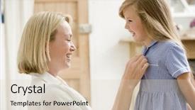  Presentation with young woman diagnosis of sti - Colorful theme enhanced with morning school - woman in front hallway fixing backdrop and a lemonade colored foreground