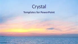  Presentation with horizon - Presentation theme featuring morning sky - bright horizon burning skies background and a sky blue colored foreground