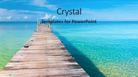  Presentation with calm sea - PPT theme with morning sky - contemplating the sea calm meditation background and a cyan colored foreground