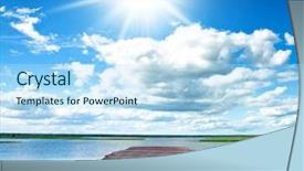  Presentation with contemplating - Colorful presentation enhanced with morning sky - contemplating the sea sunny serenity backdrop and a light blue colored foreground