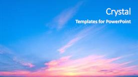  Presentation with skies - Cool new slide deck with morning sky - night is coming skies view backdrop and a cobalt blue colored foreground