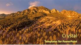  Presentation with boulder - PPT theme with morning-sunlight-bathes-the-landscape background and a  colored foreground