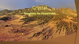  Presentation with boulder - Slide deck with morning-sunlight-bathes-the-landscape background and a  colored foreground