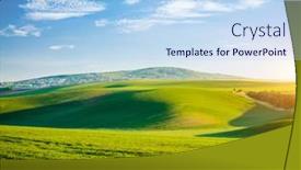  Presentation with czech republic - Colorful presentation design enhanced with morning-sunlight-on-the-wavy backdrop and a light blue colored foreground