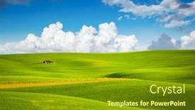  Presentation with minimalistic - PPT layouts enhanced with morning-sunlight-on-the-wavy background and a tawny brown colored foreground