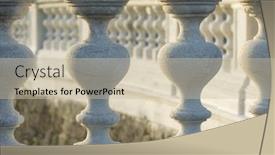  Presentation with railing - Cool new theme with morning-sunlight-shines backdrop and a soft green colored foreground