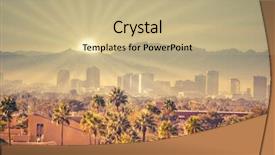  Presentation with arizona - Presentation consisting of morning sunrise over phoenix arizona background and a coral colored foreground