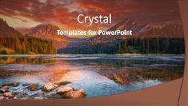  Presentation with popular - PPT theme featuring morning-views-of-the-turquoise background and a tawny brown colored foreground