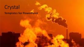  Presentation with fume - PPT layouts with morning warming emissions catalyst fume background and a gray colored foreground