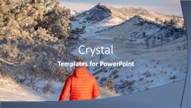  Presentation with rocky mountains - Slides enhanced with morning-winter-walk-at-colorado background and a ocean colored foreground