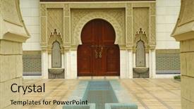  Presentation with moroccan - PPT layouts with moroccan architecture in malaysia background and a coral colored foreground