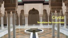  Presentation with islamic architecture - PPT theme consisting of cup of tea and coffee handmade watercolor mixed media cut paper tea time purple pink background and a lavender colored foreground