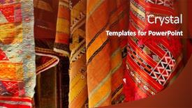  Presentation with moroccan - Beautiful slides featuring moroccan-carpets-in-a-street backdrop and a tawny brown colored foreground