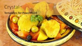  Presentation with moroccan - Cool new presentation theme with moroccan chicken tagine backdrop and a yellow colored foreground
