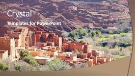  Presentation with moroccan - Colorful PPT layouts enhanced with old atlas village - moroccan city backdrop and a gray colored foreground