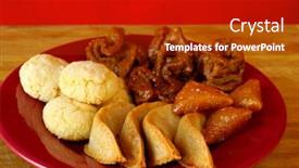  Presentation with moroccan - Presentation theme having moroccan cookies background and a crimson colored foreground