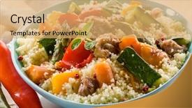  Presentation with meat - Cool new slides with moroccan culture - cous cous with meat backdrop and a yellow colored foreground