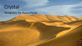  Presentation with sahara - Beautiful PPT theme featuring moroccan desert dune backdrop and a light blue colored foreground