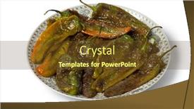  Presentation with moroccan - Amazing PPT theme having moroccan-dish-with-deepfried-peppers backdrop and a tawny brown colored foreground