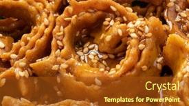  Presentation with moroccan - Beautiful presentation featuring moroccan-festive-homemade-chebakia-cookies backdrop and a tawny brown colored foreground