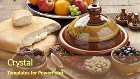  Presentation with moroccan - Slide deck featuring skin - female naked belly on wet background and a gray colored foreground