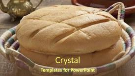  Presentation with moroccan - PPT layouts consisting of moroccan fresh white bread in a basket close up background and a tawny brown colored foreground