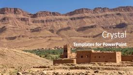  Presentation with moroccan - Amazing presentation theme having moroccan-kasbah-in-draa-valley backdrop and a coral colored foreground