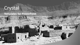  Presentation with africa - Slide deck with moroccan-kasbah-in-draa-valley background and a gray colored foreground