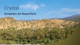  Presentation with moroccan - Presentation theme enhanced with moroccan-landscape-mountain-and-palm background and a light blue colored foreground