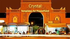  Presentation with moroccan - Slides enhanced with moroccan-medina-rich-africa background and a tawny brown colored foreground