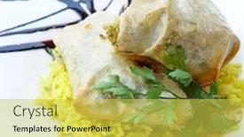  Presentation with saffron - Amazing presentation theme having moroccan pastilla with saffron rice backdrop and a yellow colored foreground