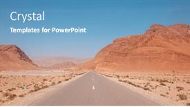  Presentation with safari - Theme having moroccan-road-and-mountain-travel background and a teal colored foreground