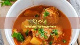  Presentation with moroccan - Amazing presentation theme having moroccan soup with meatballs - home backdrop and a tawny brown colored foreground