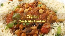  Presentation with moroccan - Theme featuring tunesie - moroccan style chickpeas and mushrooms background and a tawny brown colored foreground