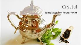  Presentation with teapot - Beautiful presentation featuring moroccan-teapot and a white colored foreground